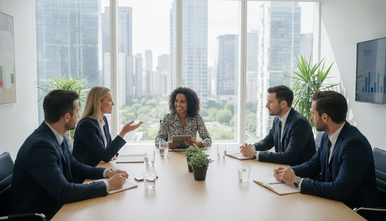 A workplace internship setting