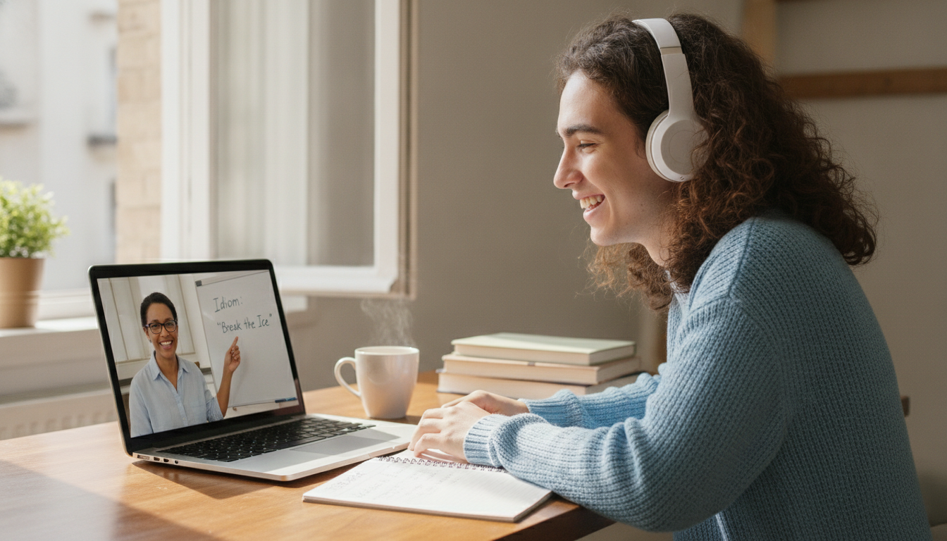 Online English learning at home